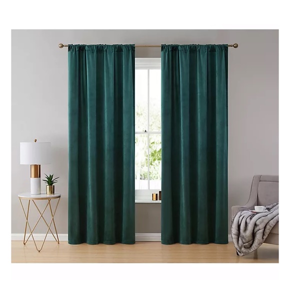 Forest Green Velvet Curtains! 6 Panels 54” x 96” brand new in original packaging - Picture 3 of 4